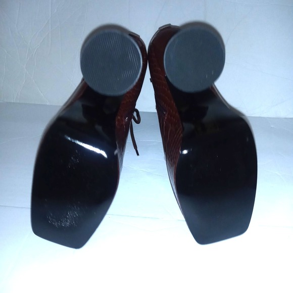 Azalea Wang Enzo Faux Leather Croc Dolls Kill Platform Heel Ankle Bootie sz 11 - Picture 9 of 9